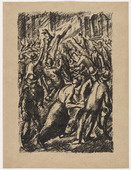 Max Gubler. Commune (Kommune) (plate, loose leaf) from the periodical Das Kunstblatt, vol. 2, no. 7 (Jul 1918). 1918