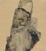 Egon Schiele. Standing Girl Wrapped in Blanket. 1911