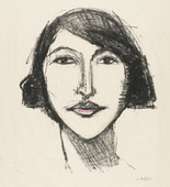Jussuff Abbo. Head of a Girl, Full Face (Mädchenkopf, en face). unknown