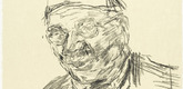 Oskar Kokoschka. Sheik Mustafa Khalil el-Ansari Chief Warden of the Mosque of Omar (plate 5) from Jerusalem Faces. (1973-1974, executed 1973)