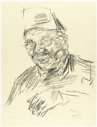 Oskar Kokoschka. Sheik Mustafa Khalil el-Ansari Chief Warden of the Mosque of Omar (plate 5) from Jerusalem Faces. (1973-1974, executed 1973)