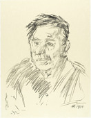 Oskar Kokoschka. Teddy Kolleck Mayor of Jerusalem  (plate 6) from Jerusalem Faces. (1973-1974, executed 1973)