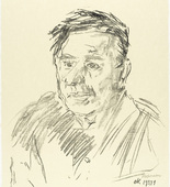Oskar Kokoschka. Teddy Kolleck Mayor of Jerusalem  (plate 6) from Jerusalem Faces. (1973-1974, executed 1973)