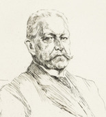 Max Liebermann. Portrait of the Reich President Paul von Hindenburg (Bildnis des Reichspräsidenten Paul von Hindenburg). (c. 1927)