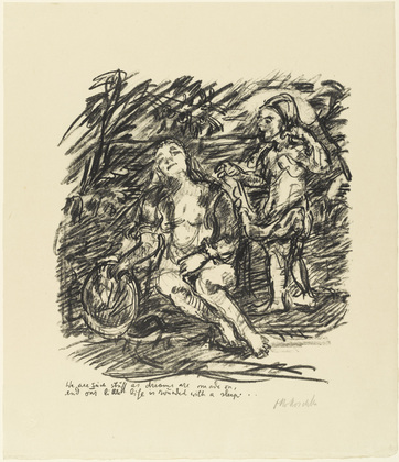 Oskar Kokoschka. The Dream (Der Traum) from the portfolio Shakespeare-Visions (Shakespeare-Visionen). (1916/17, published 1918)