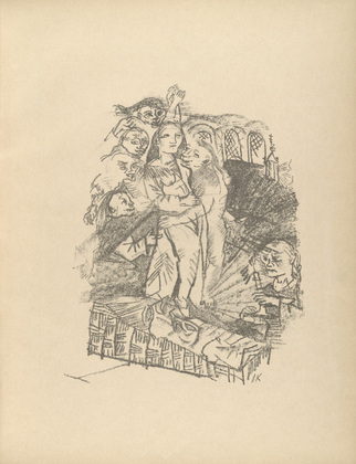 Oskar Kokoschka. Woman Desired by Men (Weib vom Manne begehrt) (plate, folio 13) from Die Chinesische Mauer (The Great Wall of China). 1914 (executed 1913)