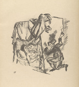 Oskar Kokoschka. The Eavesdropper (Des Lauscher) (plate, folio 18) from Die Chinesische Mauer (The Great Wall of China). 1914 (executed 1913)