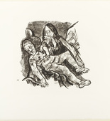 Oskar Kokoschka. Pietà ("It is enough" [Pietà ("Es ist genug")] (plate 11) from  O Eternity - Thou Word of Thunder (Bach Cantata) [O Ewigkeit - Du Donnerwort (Bachkantate)]. (1914, published 1916)