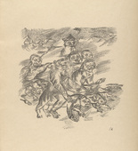 Oskar Kokoschka. The Intruders (Die Eindringlinge) (plate, folio 20) from Die Chinesische Mauer (The Great Wall of China). 1914 (executed 1913)