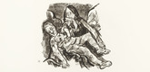 Oskar Kokoschka. Pietà ("It is enough" [Pietà ("Es ist genug")] (plate 11) from  O Eternity - Thou Word of Thunder (Bach Cantata) [O Ewigkeit - Du Donnerwort (Bachkantate)]. (1914, published 1916)