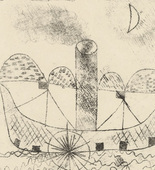Paul Klee. Steamer at Lugano (Dampfer vor Lugano). 1922