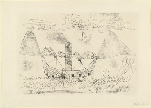 Paul Klee. Steamer at Lugano (Dampfer vor Lugano). 1922