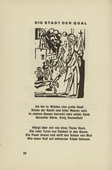 Ernst Ludwig Kirchner. The City of Agony (Die Stadt der Qual) (headpiece, page 22) from Umbra vitae (Shadow of Life). 1924