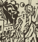 Ernst Ludwig Kirchner. The City of Agony (Die Stadt der Qual) (headpiece, page 22) from Umbra vitae (Shadow of Life). 1924