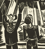 Max Pechstein. Thy kingdom come / Thy will be done / on earth as it is in heaven (Dein Reich komme / Dein Wille geschehe / Wie im Himmel also auch auf Erden) from The Lord's Prayer (Das Vater Unser). 1921