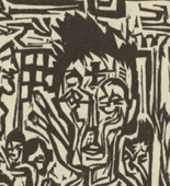 Ernst Ludwig Kirchner. The Mad I (Die Irren I) (headpiece, page 24) from Umbra vitae (Shadow of Life). 1924