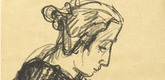 Oskar Kokoschka. Käthe Richter (plate, loose leaf) from the periodical Das Kunstblatt, vol. 1, no. 10 (Oct 1917). 1917