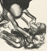 Käthe Kollwitz. Death Grabbing at a Group of Children (Tod greift in eine Kinderschar) from the series Death (Tod). (1934)