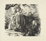 Oskar Kokoschka. Christ on the Mount of Olives (Christus am Ölberg) from the series The Passion (Die Passion). (1916)