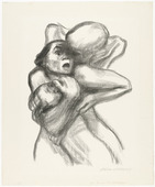 Käthe Kollwitz. Death Seizes a Woman (Tod packt eine Frau) from the series Death (Tod). (1934)