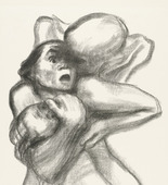 Käthe Kollwitz. Death Seizes a Woman (Tod packt eine Frau) from the series Death (Tod). (1934)