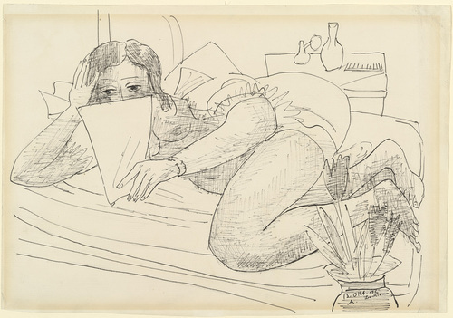 Max Beckmann. Woman Reading (Lesende Frau). October 13, 1945