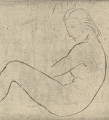 Wilhelm Lehmbruck. Reclining Girl (Sea Mood) [Ruhendes Mädchen (Meeresstimmung)]. (1910, printed 1920)