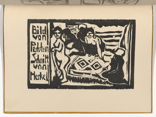 Erich Heckel. Idling Women (Müssige Weiber) (plate, folio 15) from KG Brücke. 1910