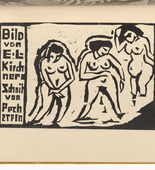Max Pechstein. Bathers (Badende) (plate, folio 14) from KG Brücke. 1910