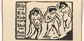 Max Pechstein. Bathers (Badende) (plate, folio 14) from KG Brücke. 1910