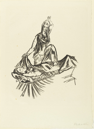 Oskar Kokoschka. Woman Triumphs over Corpse (Das Weib triumphiert über den Toten) (plate 11) from The Bound Columbus (Der gefesselte Columbus). 1916 (executed 1913)