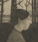 Paula Modersohn-Becker. Portrait of a Peasant Woman (Bildnis einer Bäuerin). (c. 1899-1902, printed 1922-23)