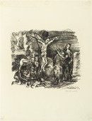 Oskar Kokoschka. The Crucifixion (Christus am Kreuz) from the series The Passion (Die Passion). (1916)