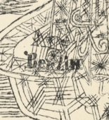 Paul Klee. Yet Berlin, Our Citadel ... (Berlin dagegen unsere Hochburg...) from Potsdamer Platz oder Die Nächte des neuen Messias. Ekstatische Visionen (Potsdamer Platz or The Nights of the New Messiah. Ecstatic Visions). 1919