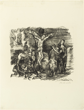 Oskar Kokoschka. The Crucifixion (Christus am Kreuz) from the series The Passion (Die Passion). (1916)