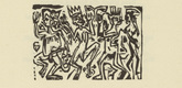 Ernst Ludwig Kirchner. The Mad III (Die Irren III) (tailpiece, page 29) from Umbra vitae (Shadow of Life). 1924