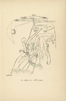 Paul Klee. Consummation, Consummation (Vollendung, Vollendung) from Potsdamer Platz oder Die Nächte des neuen Messias. Ekstatische Visionen (Potsdamer Platz or The Nights of the New Messiah. Ecstatic Visions). 1919