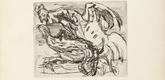 Oskar Kokoschka. Rooster Kicking a Hen (Hahn, eine Henne tretend) (frontispiece) from Geh, mach die Tür zu, es zieht! (Close the Door, Will You, There Is a Draft!). 1926 (executed 1925/26)