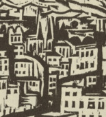 Ernst Ludwig Kirchner. The City (Die Stadt) (headpiece, page 32) from Umbra vitae (Shadow of Life). 1924
