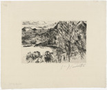 Lovis Corinth. Walchensee with the Jochberg Mountain (Walchensee mit Jochberg) from the series The Walchensee (small) [Der Walchensee (klein)]. (1923)