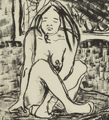 Erich Heckel. Seated Woman with Crossed Legs (Frau mit gekreuzten Beinen sitzend). 1907