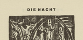 Ernst Ludwig Kirchner. The Night (Die Nacht) (headpiece, page 34) from Umbra vitae (Shadow of Life). 1924