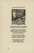 Ernst Ludwig Kirchner. Half Sleep (Halber Schlaf) (headpiece, page 36) from  Umbra vitae (Shadow of Life). 1924