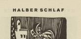 Ernst Ludwig Kirchner. Half Sleep (Halber Schlaf) (headpiece, page 36) from  Umbra vitae (Shadow of Life). 1924