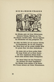 Ernst Ludwig Kirchner. The Blind Women (Die blinden Frauen) (headpiece, page 38) from Umbra vitae (Shadow of Life). 1924