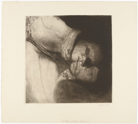 Käthe Kollwitz. Death, Woman, and Child (Tod, Frau und Kind). (1910, printed c. 1931 or after)