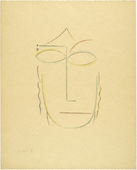 Alexei Jawlensky. Head II (Kopf II) from the portfolio Heads (Köpfe). (1922)