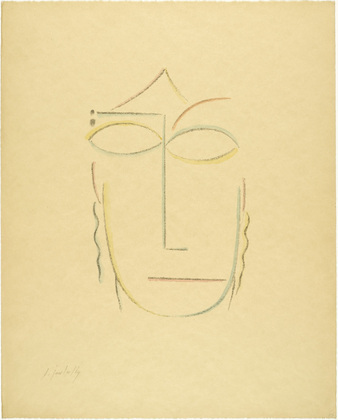 Alexei Jawlensky. Head II (Kopf II) from the portfolio Heads (Köpfe). (1922)