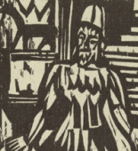 Ernst Ludwig Kirchner. Simson (headpiece, page 41) from Umbra vitae (Shadow of Life). 1924