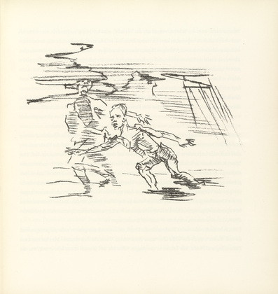 Oskar Kokoschka. Self-Portrait with Menacing Death (Selbstbildnis mit dem drohenden Tod) (plate, folio 4) from Ann Eliza Reed. 1952